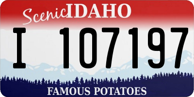ID license plate I107197