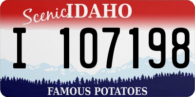 ID license plate I107198