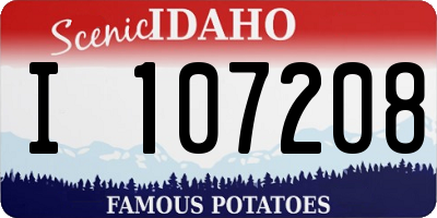 ID license plate I107208