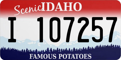 ID license plate I107257