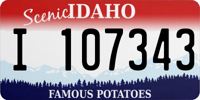 ID license plate I107343
