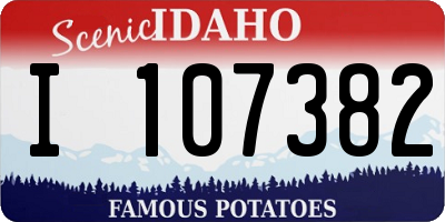 ID license plate I107382