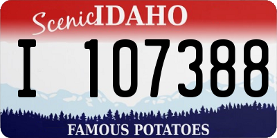 ID license plate I107388