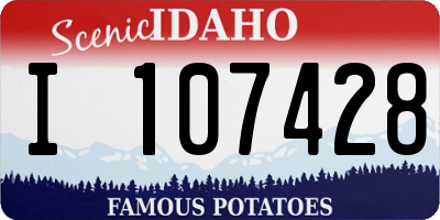 ID license plate I107428