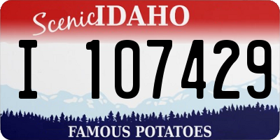 ID license plate I107429