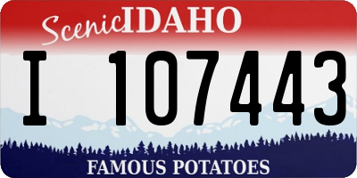 ID license plate I107443
