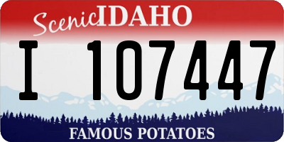 ID license plate I107447