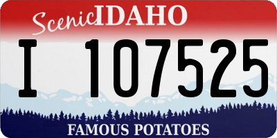 ID license plate I107525
