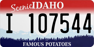 ID license plate I107544