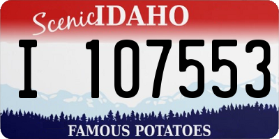 ID license plate I107553