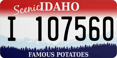ID license plate I107560
