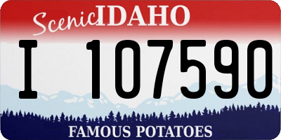 ID license plate I107590