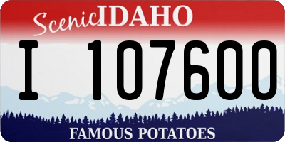 ID license plate I107600