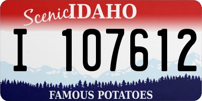 ID license plate I107612