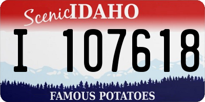ID license plate I107618