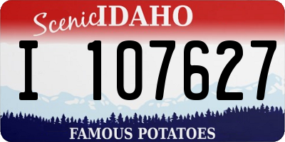 ID license plate I107627