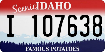 ID license plate I107638