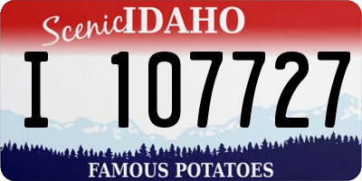 ID license plate I107727