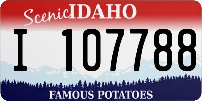 ID license plate I107788