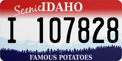 ID license plate I107828