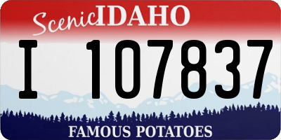ID license plate I107837