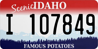 ID license plate I107849
