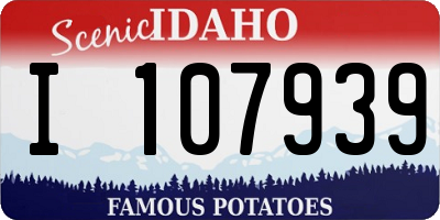 ID license plate I107939