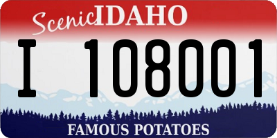 ID license plate I108001