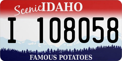 ID license plate I108058