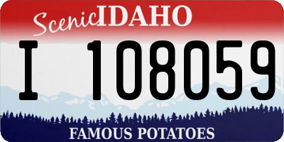 ID license plate I108059