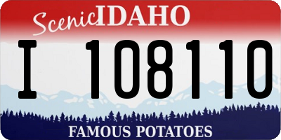 ID license plate I108110