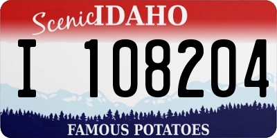 ID license plate I108204