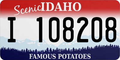 ID license plate I108208