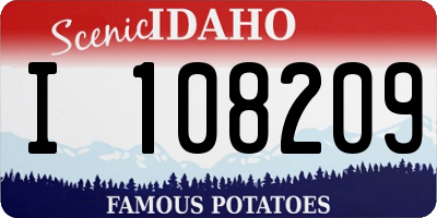 ID license plate I108209