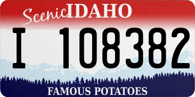 ID license plate I108382