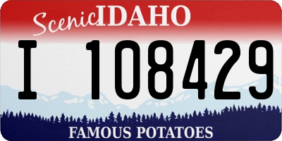 ID license plate I108429
