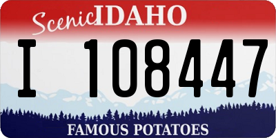 ID license plate I108447