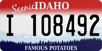 ID license plate I108492