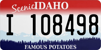 ID license plate I108498