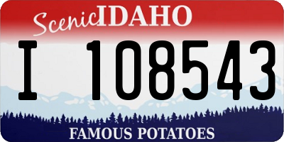 ID license plate I108543