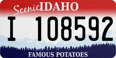ID license plate I108592