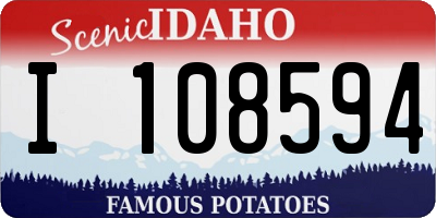 ID license plate I108594