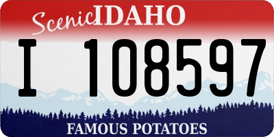 ID license plate I108597