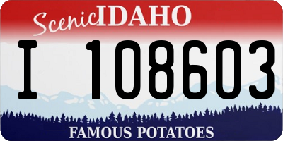 ID license plate I108603