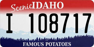 ID license plate I108717