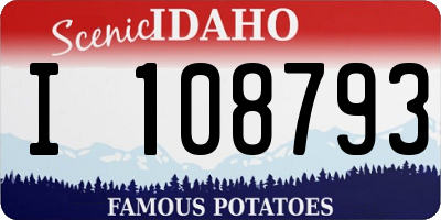 ID license plate I108793