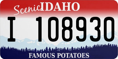 ID license plate I108930