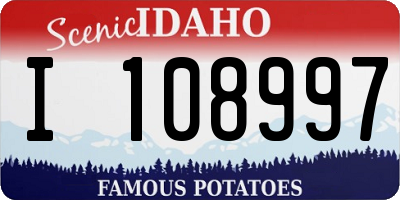ID license plate I108997