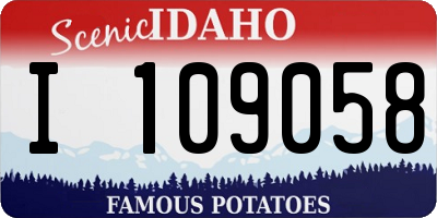 ID license plate I109058