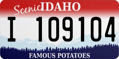 ID license plate I109104